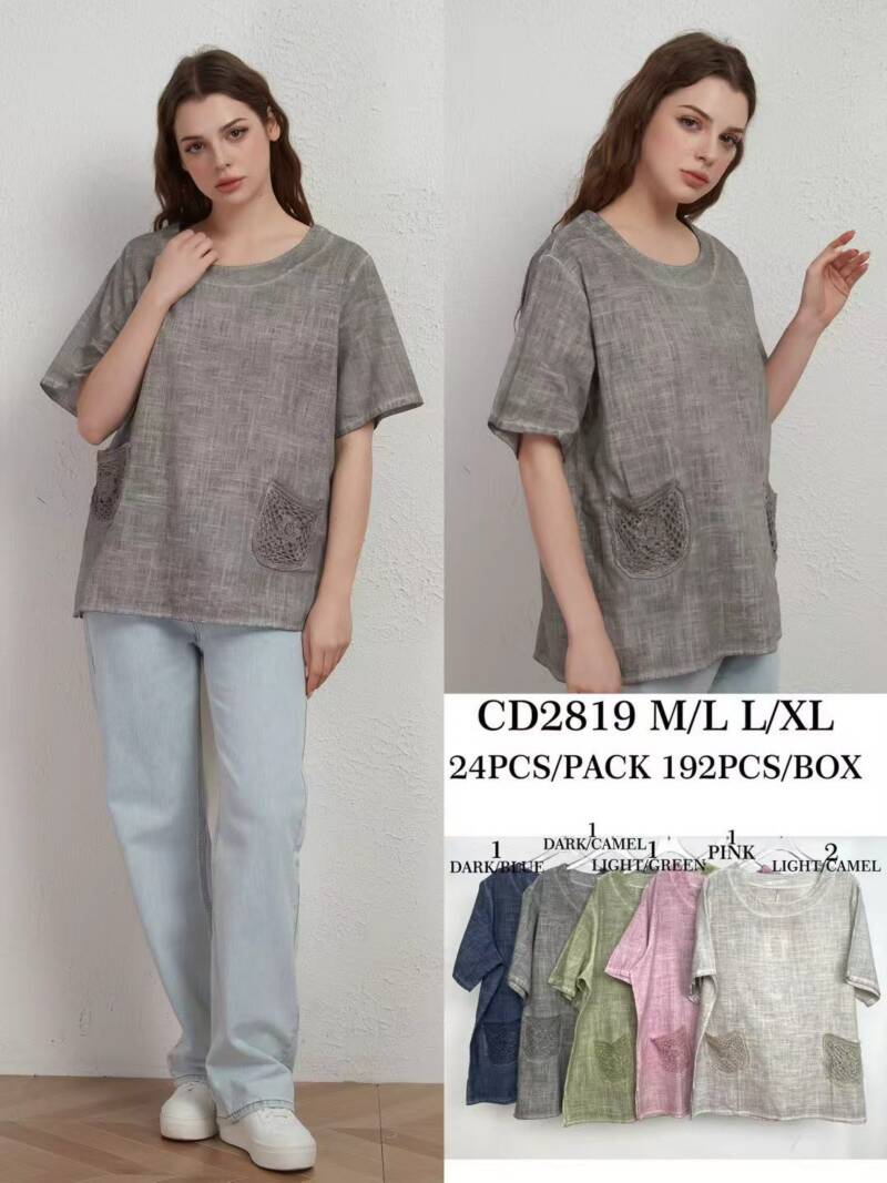 Bluzki damskie  Roz M/L-L/XL, Mix Kolor Paczka 6 szt
